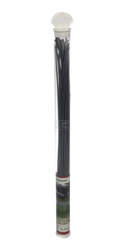 NL25042TSKR Vyžínacie lanko Kramp Titanium Power priemer 2,5 mm; 0,42 m, štvorhranné, sivé