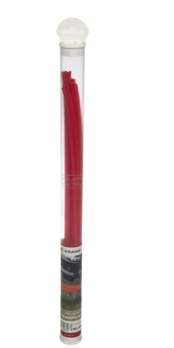 NL30038SKR Vyžínacie lanko Kramp priemer 3 mm; 0,38 m, štvorhranné, červené